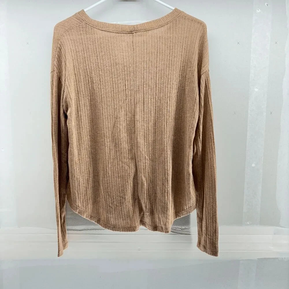 SO‎ Woman's Size XS Button Up Sweater in Tannery Peach